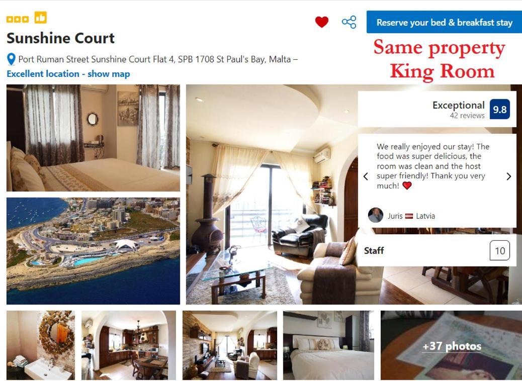 Sunshine Court Budget St. Paul's Bay Exteriör bild